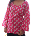 Meera Kurti with Matching Scrunchie – Elegant Handcrafted Cotton Wear