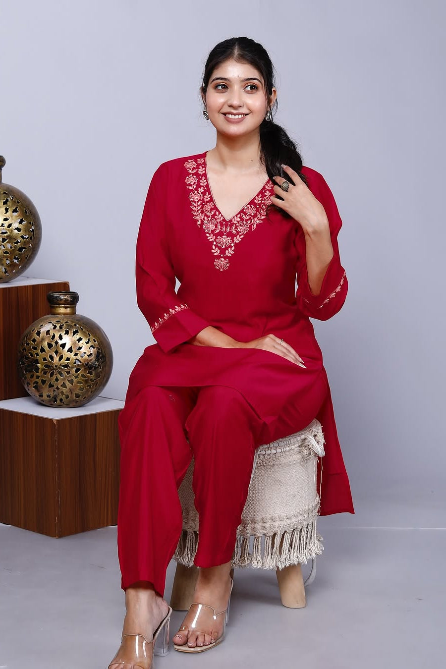 Deep Maroon Co-ord Set